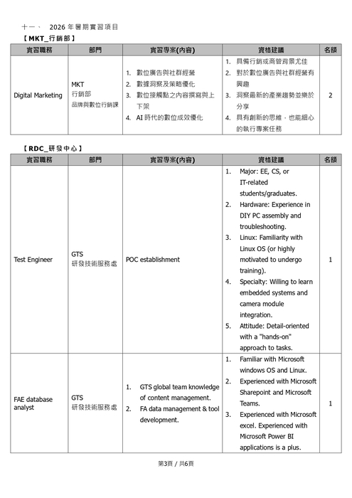 宜鼎國際「2026年暑期實習計畫」圖片